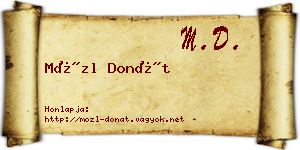 Mözl Donát névjegykártya